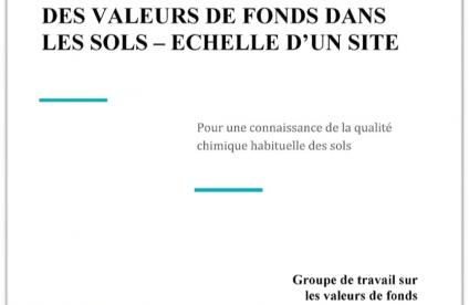 Couverture du guide ADEME de détermination des valeurs de fonds à l'échelle du site