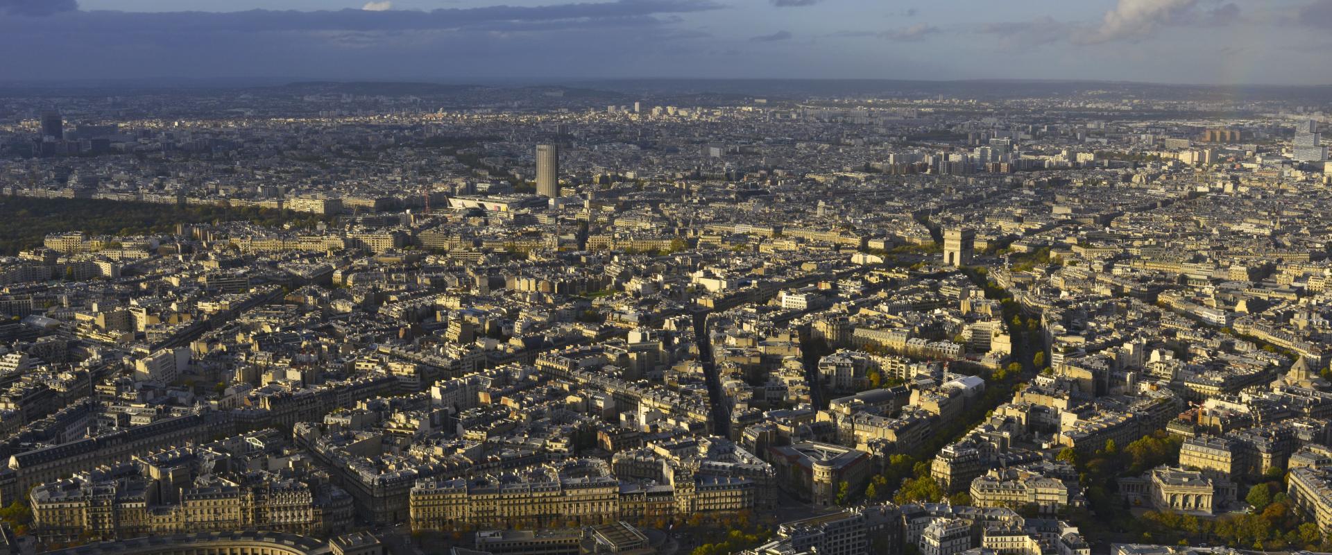 Vue aérienne sur Paris
