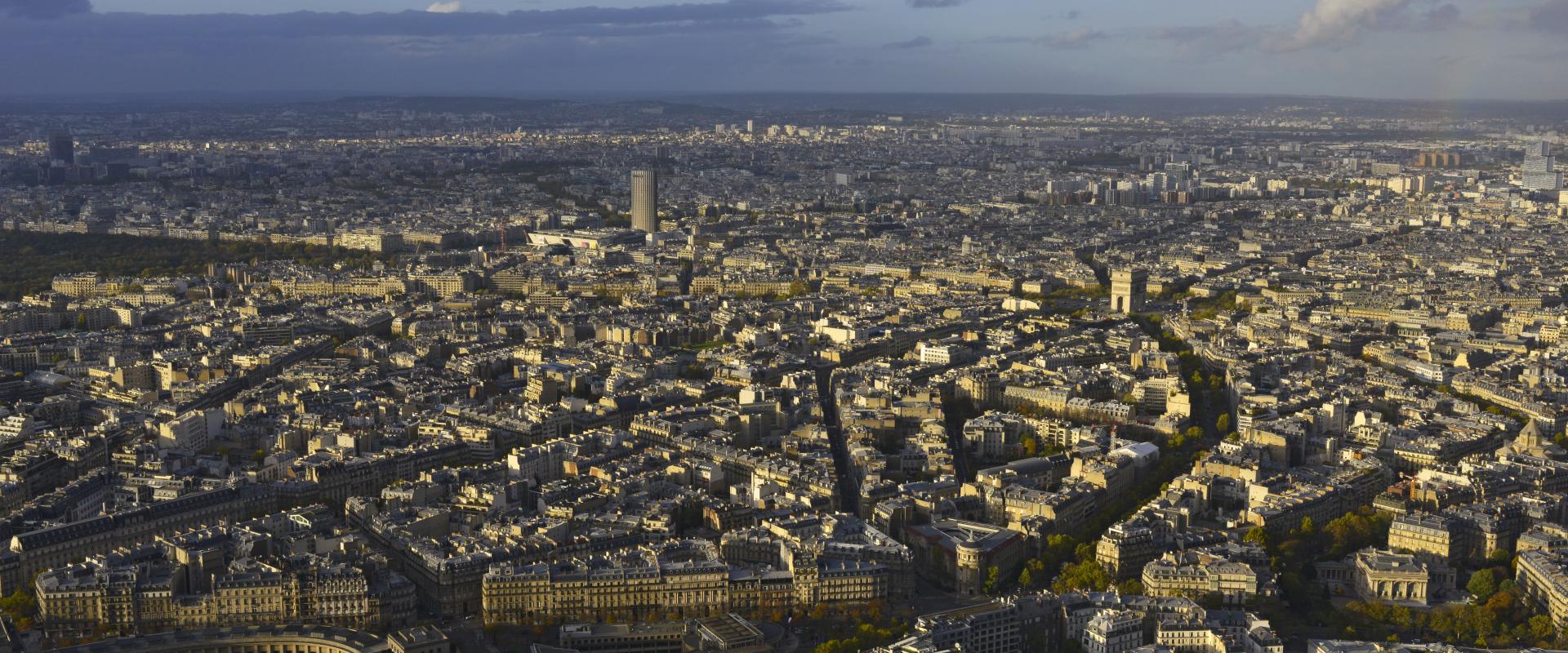 Vue aérienne sur Paris