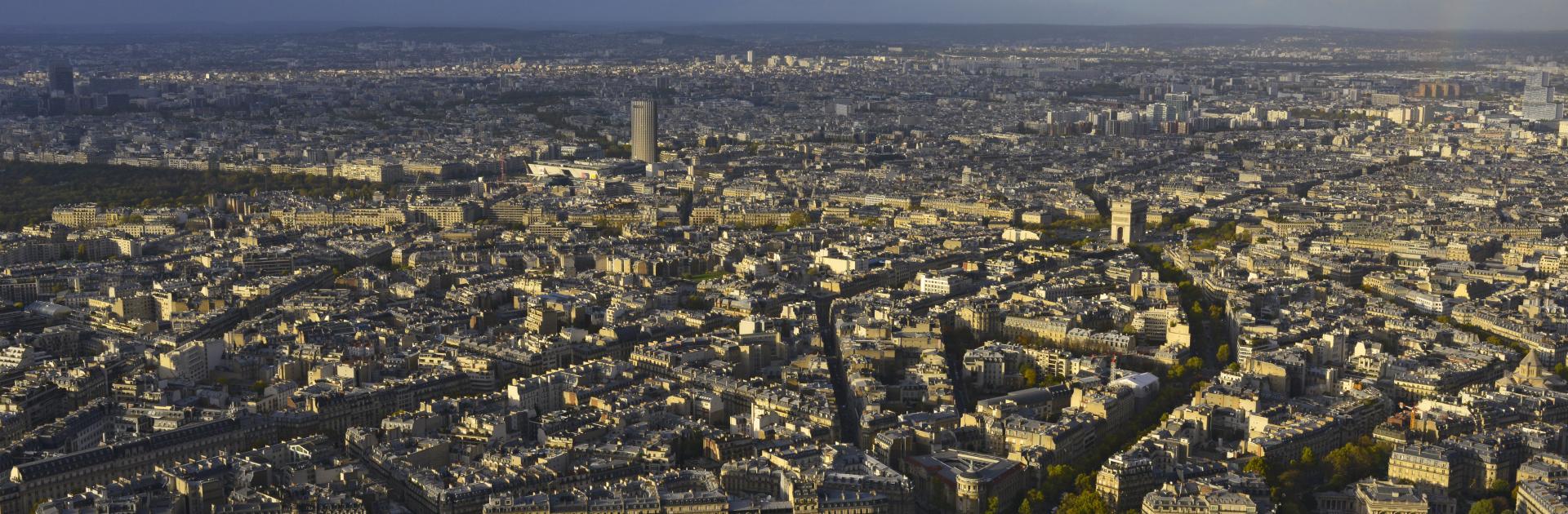 Vue aérienne sur Paris